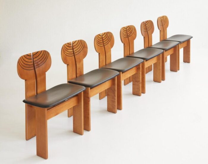 africa chairs by afra and tobia scarpa for maxalto 1975 set of 6 1701