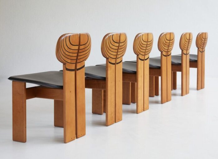 africa chairs by afra and tobia scarpa for maxalto 1975 set of 6 8213