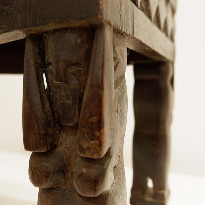 african carved wood stools set of 2 4510