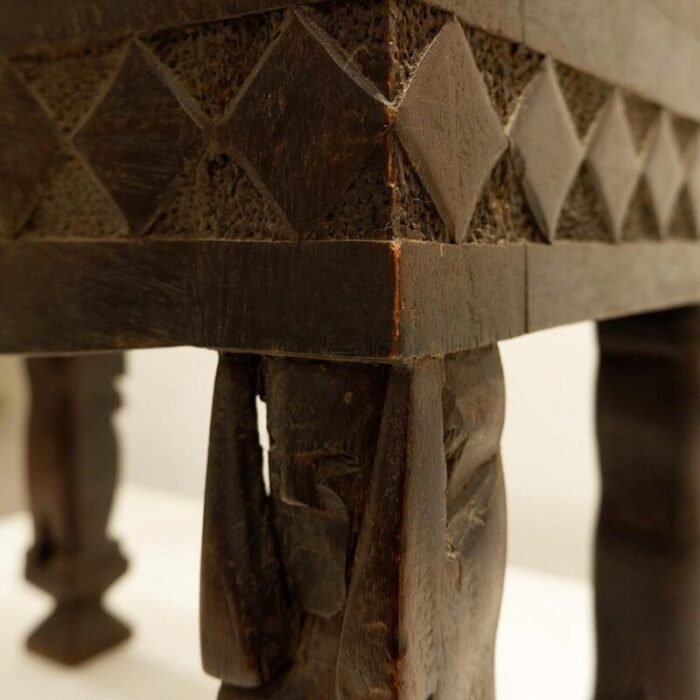 african carved wood stools set of 2 6575