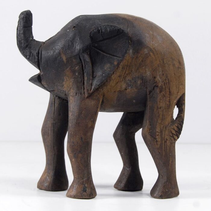 african elephant wood figurine 1960s 2