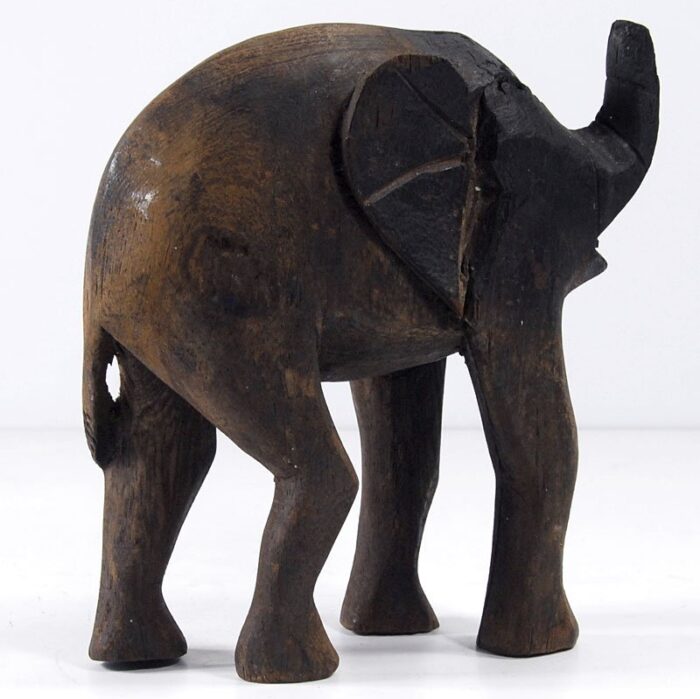 african elephant wood figurine 1960s 3