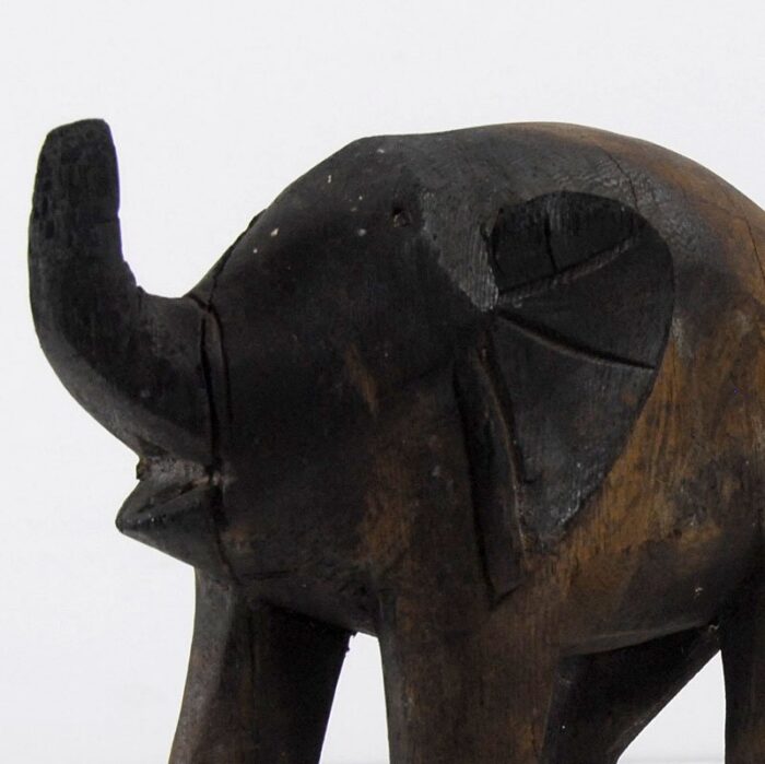 african elephant wood figurine 1960s 4