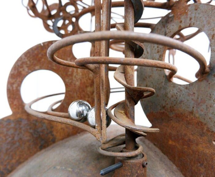 after allan llewellyn rolling ball sculpture 1970s metal 5471