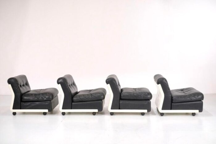 amanta lounge chairs by mario bellini for candb italia 1960s set of 4 8898