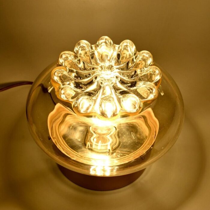 amber glass ceiling lamp from rzb 1970s 5285