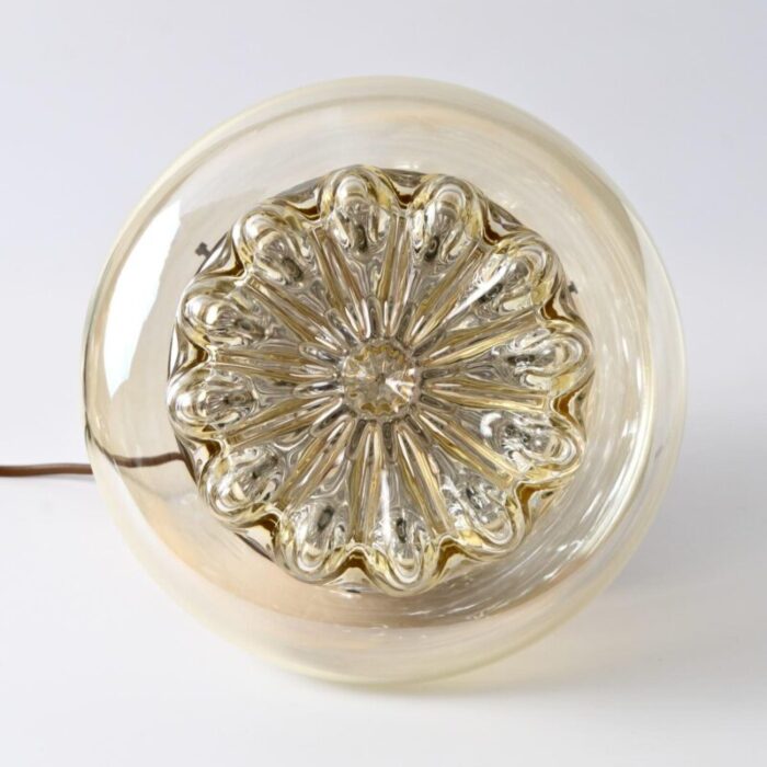 amber glass ceiling lamp from rzb 1970s 6295