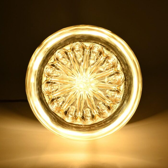 amber glass ceiling lamp from rzb 1970s 9987