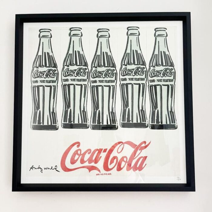 andy warhol coca cola lithograph 2000s framed 5501