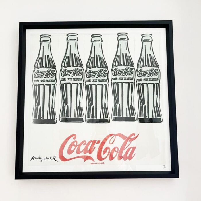 andy warhol coca cola lithograph 2000s framed 6586