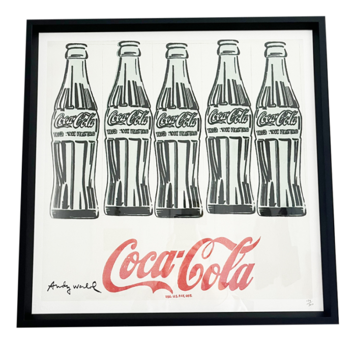 andy warhol coca cola lithograph 2000s framed 9152