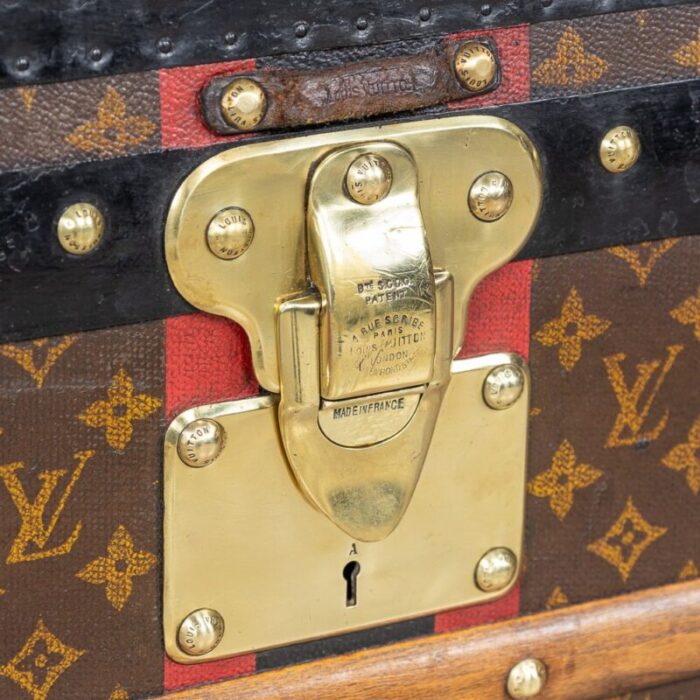 antique 20th century courier trunk in monogram canvas from louis vuitton france 1910s 13 1