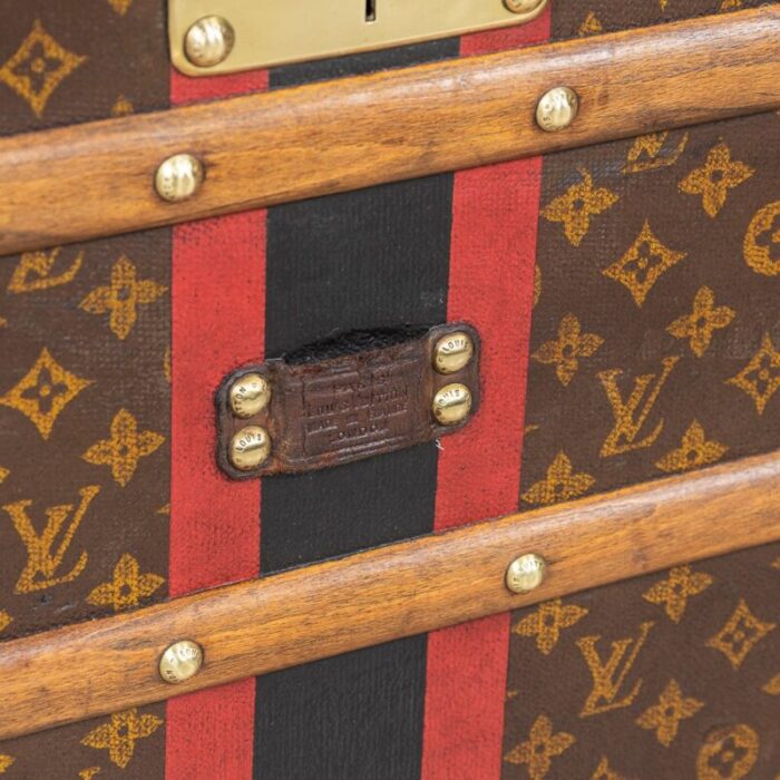 antique 20th century courier trunk in monogram canvas from louis vuitton france 1910s 5 1