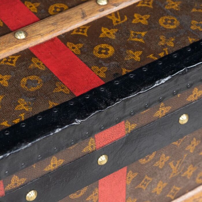 antique 20th century courier trunk in monogram canvas from louis vuitton france 1910s 6 1