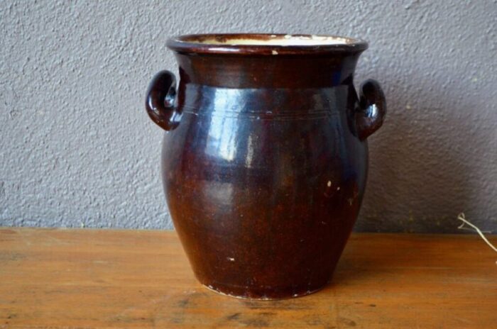 antique alsatian terracotta pot 1