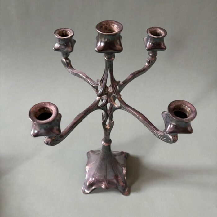 antique art nouveau candlestick 1910 2