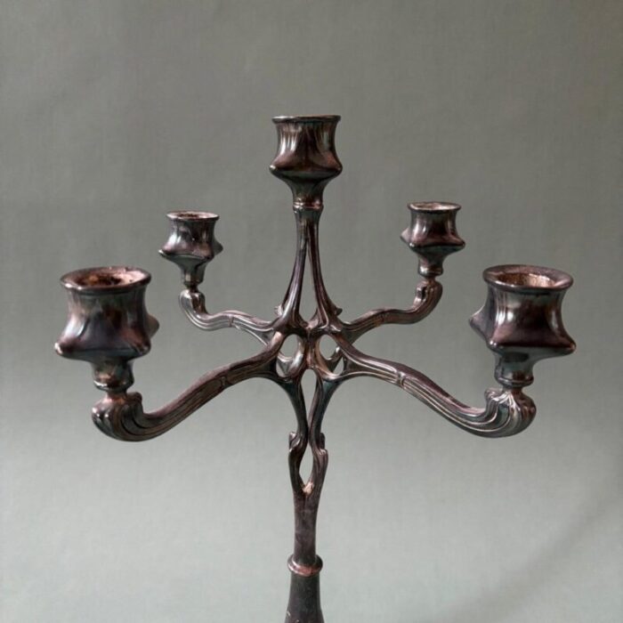 antique art nouveau candlestick 1910 3