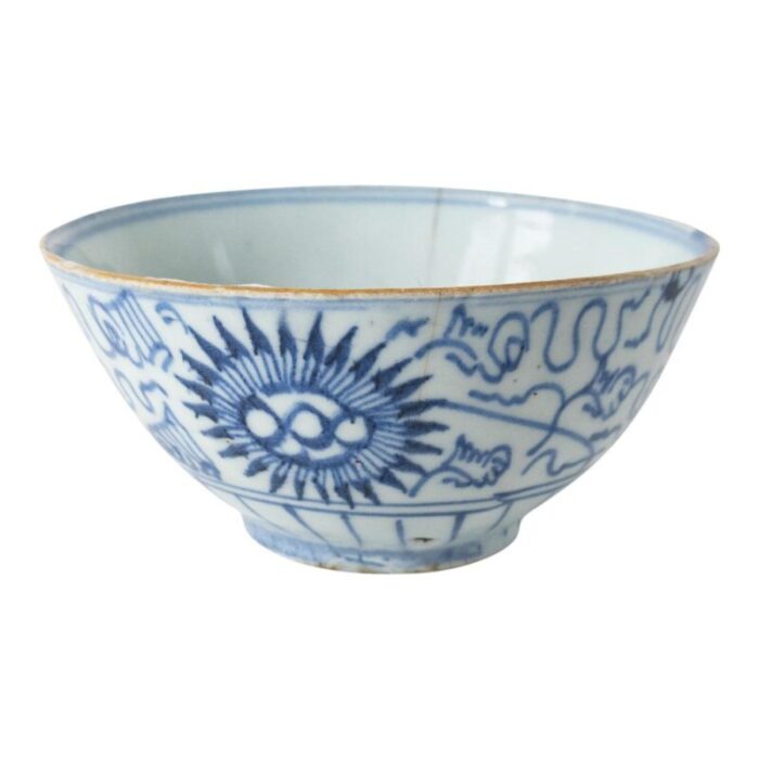 antique chinese blue and white provincial porcelain bowl 1