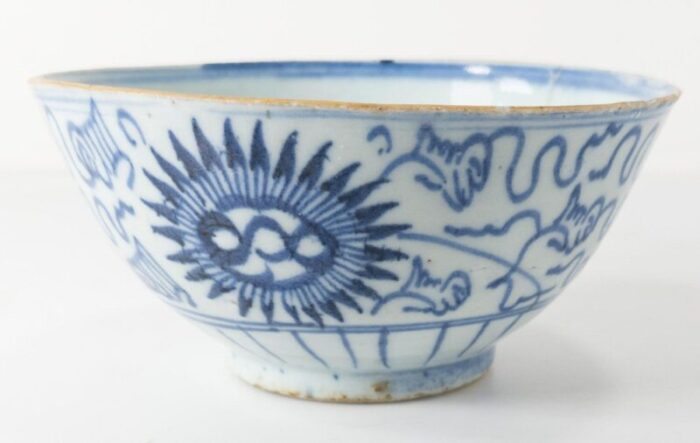 antique chinese blue and white provincial porcelain bowl 4