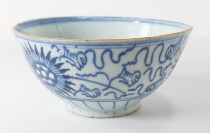 antique chinese blue and white provincial porcelain bowl 5