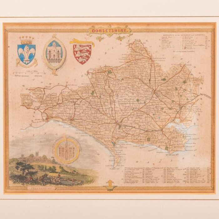 antique english county map lithography 5