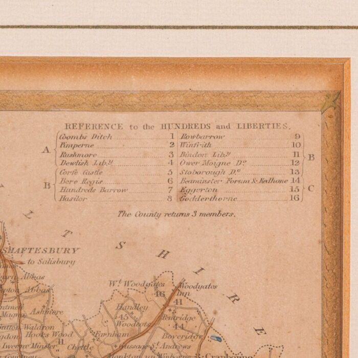 antique english county map lithography 8