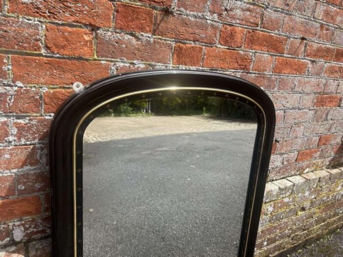 antique english overmantle mirror 19th century 4