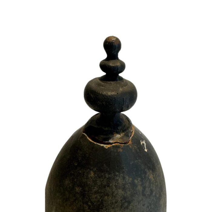 antique french cast iron post finial 1103