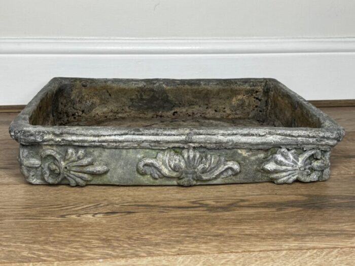 antique georgian british small poppy window sill garden planter 0590