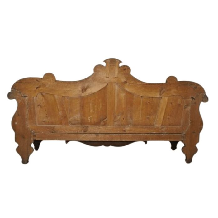 antique hand carved walnut sofa 1800s 3067