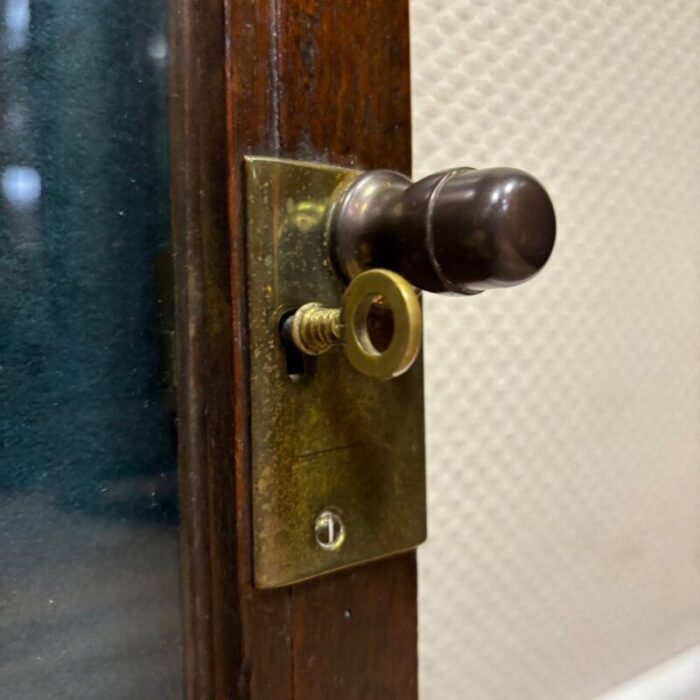 antique key box in dark oak brass 2