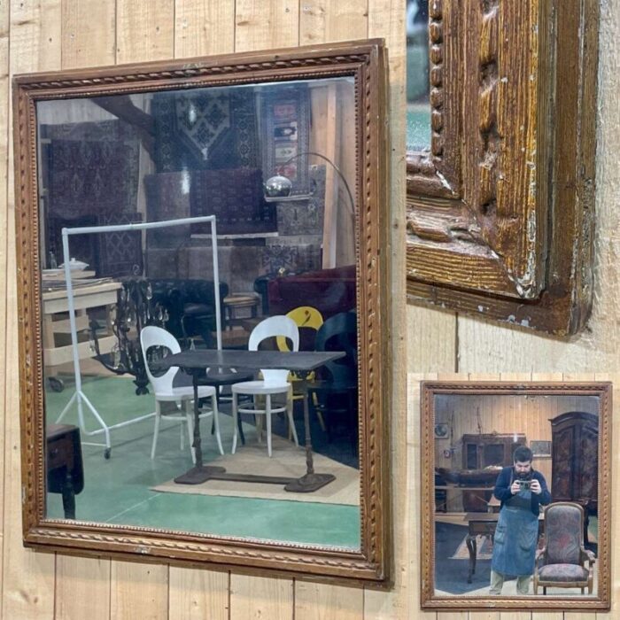 antique mirror in gilded wood 2