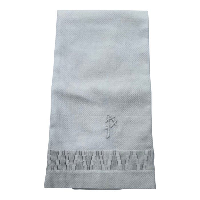 antique p embroidered cotton hand towel 5857