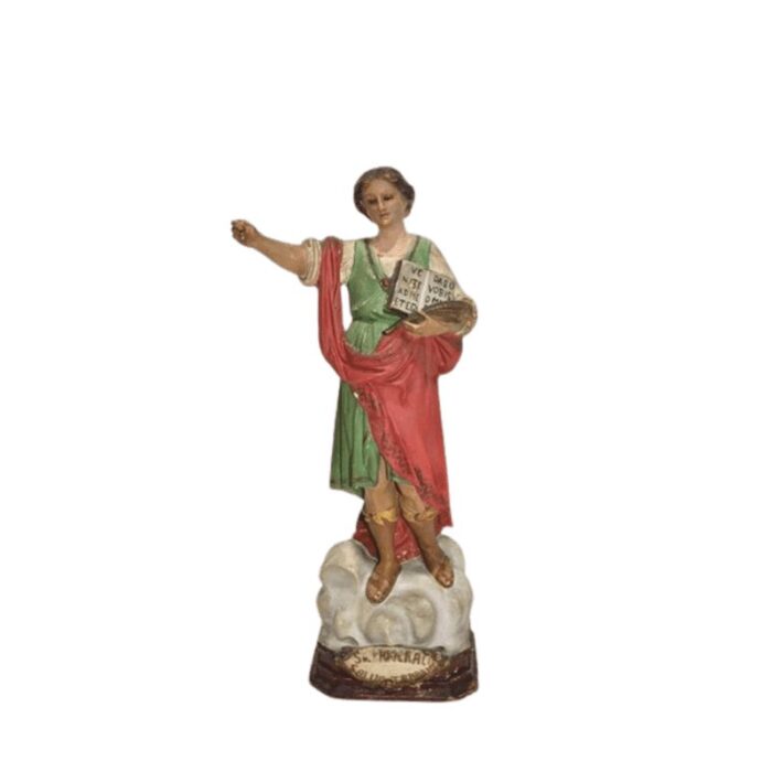 antique spanish religious sculpture of saint pancras by olot 1890s 1910s 2