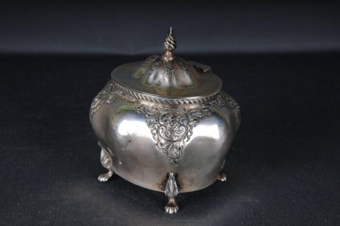 antique sterling silver sugar bowl england 2