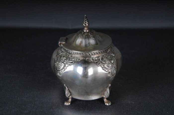 antique sterling silver sugar bowl england 3