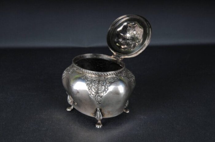 antique sterling silver sugar bowl england 5