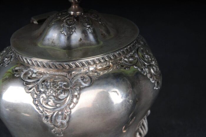 antique sterling silver sugar bowl england 9