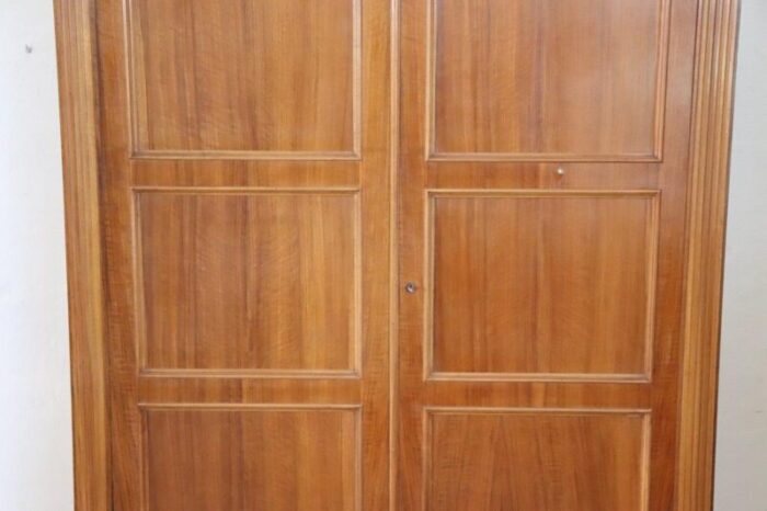 antique veneer walnut wardrobe late 19th century 3868