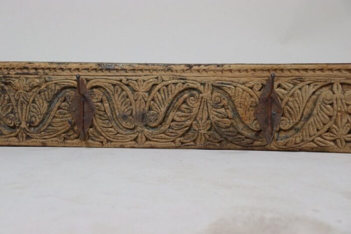 antique wood handcarved wall coat rack 1890s 16