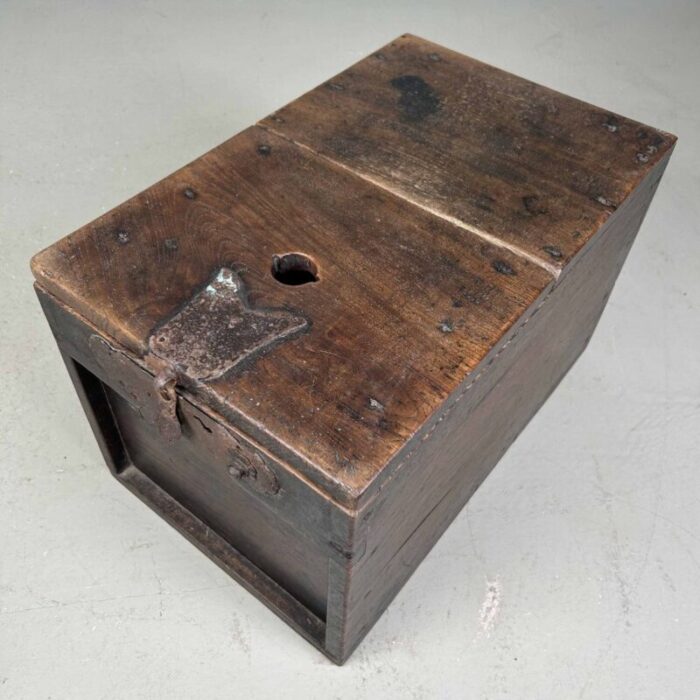 antique wooden zenibako temple offering box 1890s 3