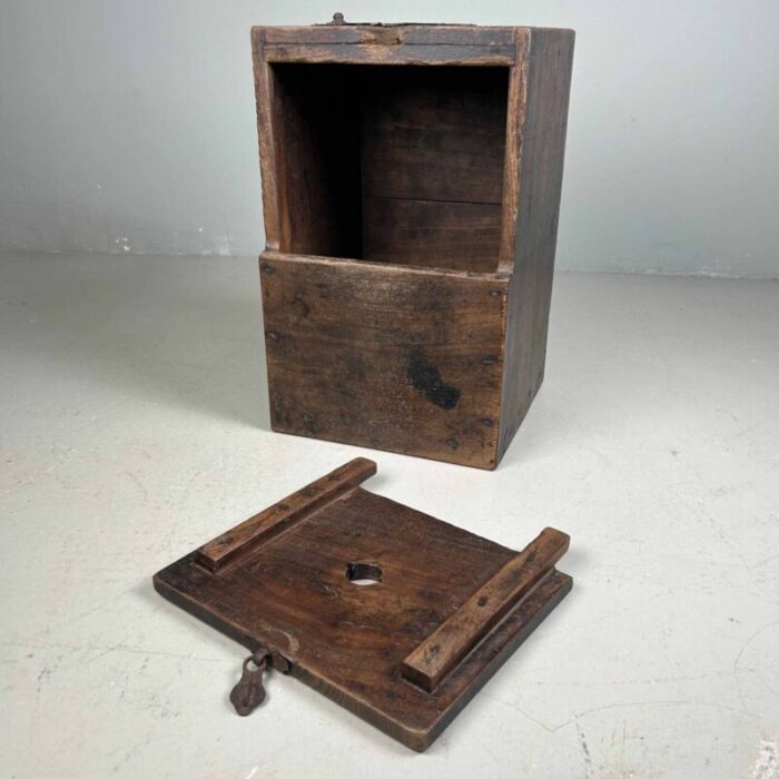 antique wooden zenibako temple offering box 1890s 9