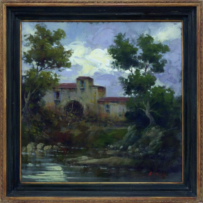 antonio crespi landscape oil on canvas 2006 framed 0329