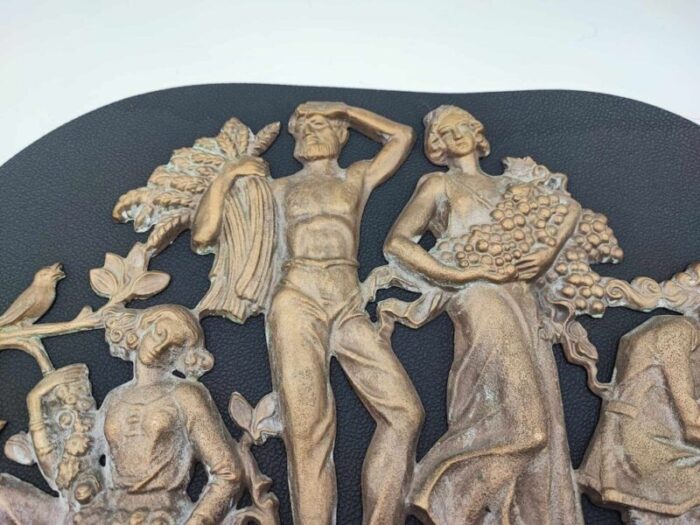 art deco brass four seasons relief by heinrich moshage 20th century 2