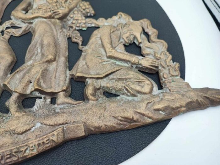 art deco brass four seasons relief by heinrich moshage 20th century 4