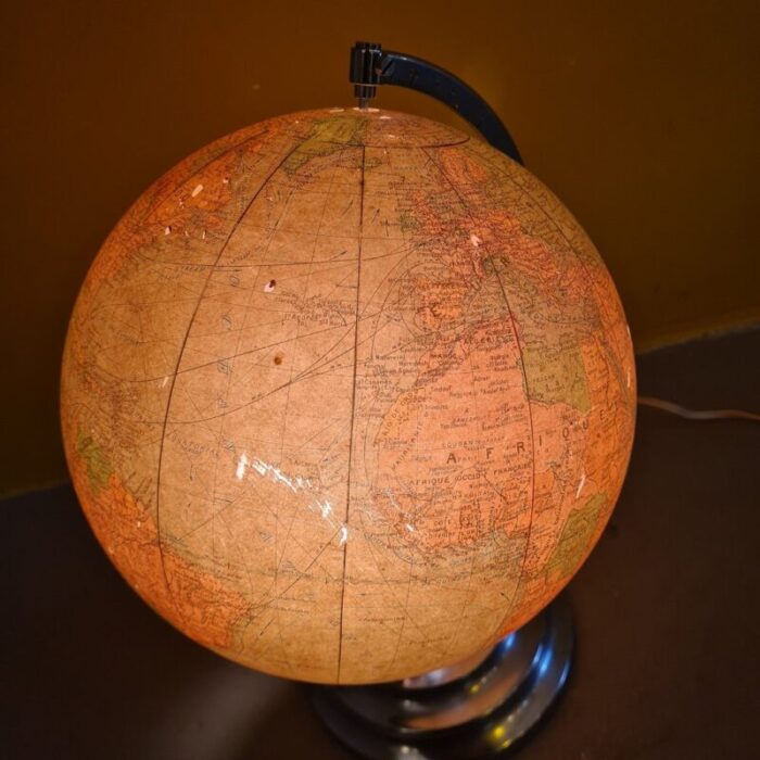 art deco french globe by m picquart 1930s 2