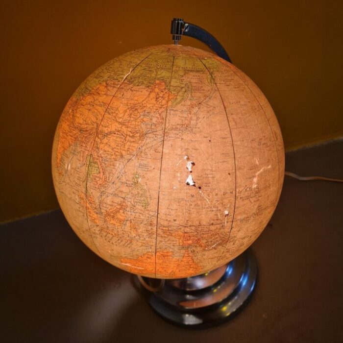 art deco french globe by m picquart 1930s 4