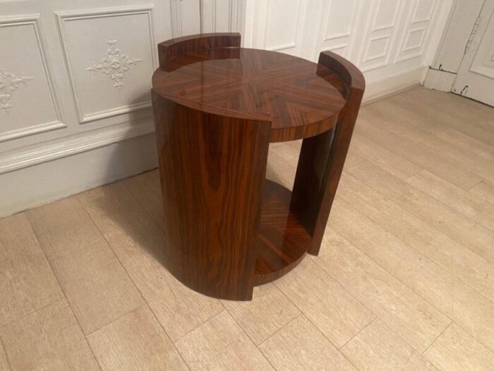 art deco mahogany pedestal table 8514