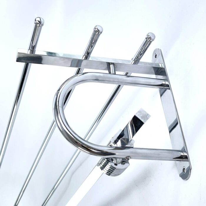 art deco modernist bauhaus coat rack in chrome 1930s 2