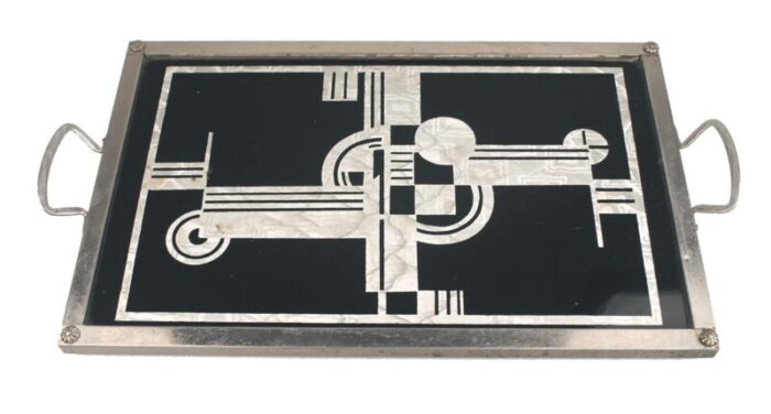 art deco tray with geometric patterns 1930s 1